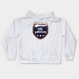 Los Angeles travel logo Kids Hoodie